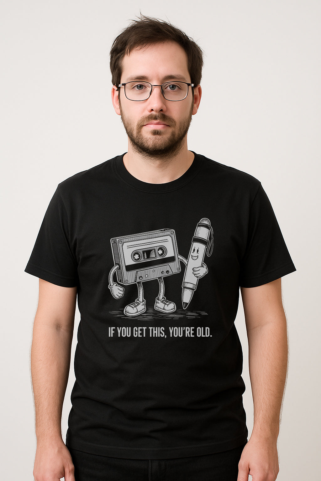 Cassette Tape And Pen 100% Cotton T-Shirt