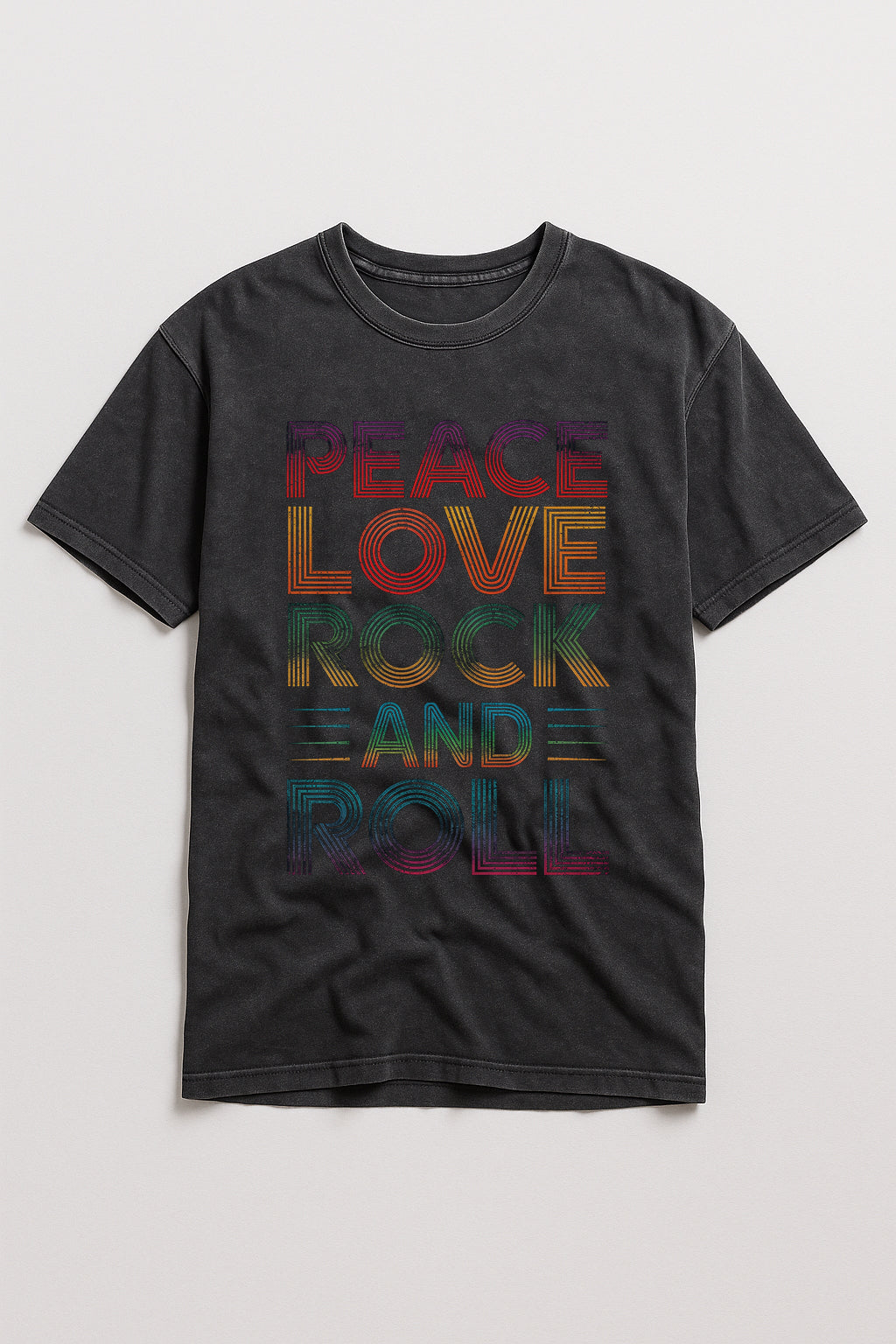 Peace, Love, Rock And Roll Vintage T-Shirt