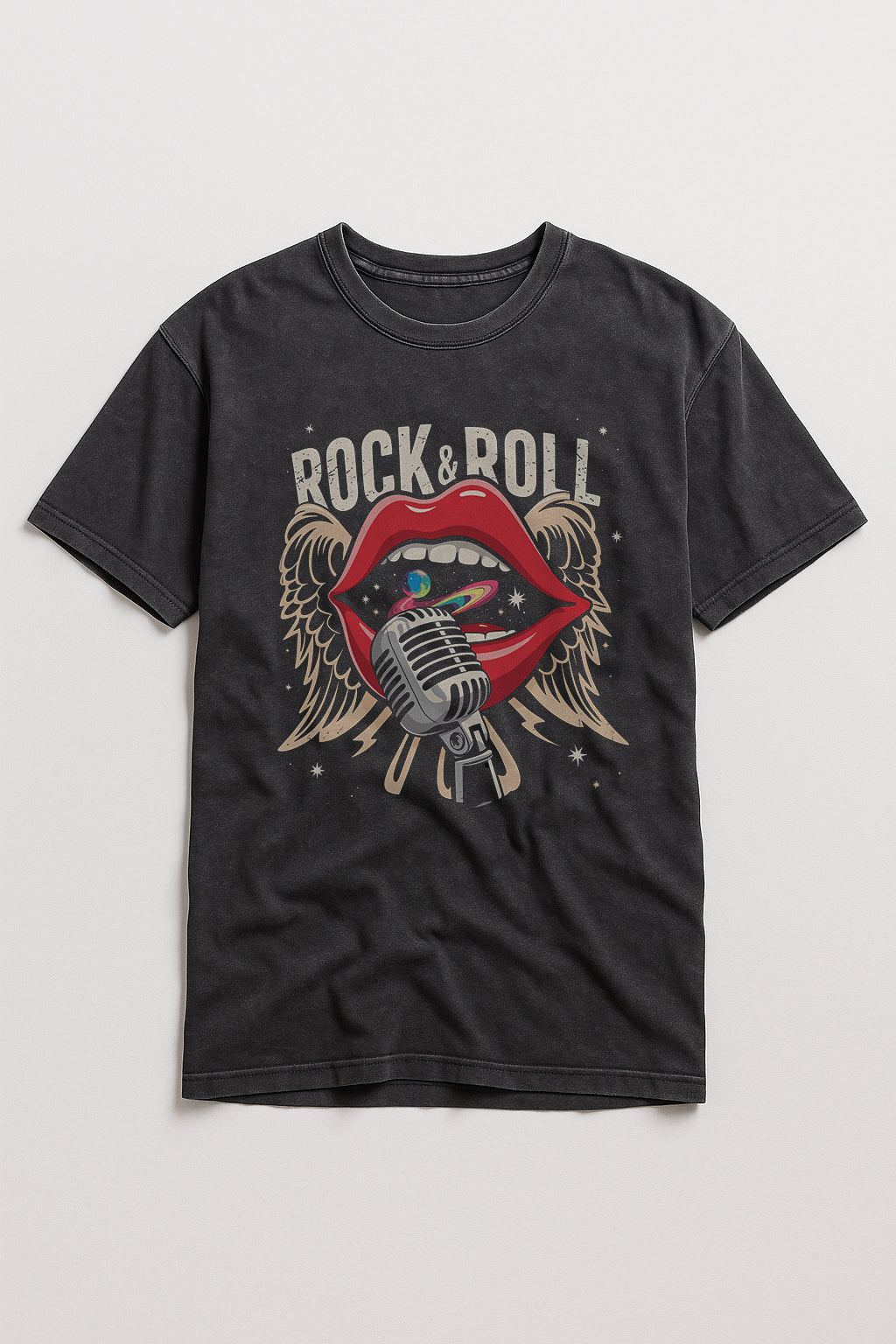 Rock & Roll Lips Vintage T-Shirt