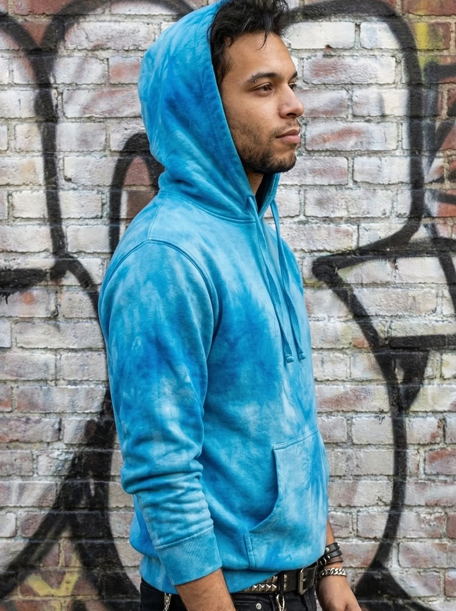 Aqua Tie-Dye Hoodie