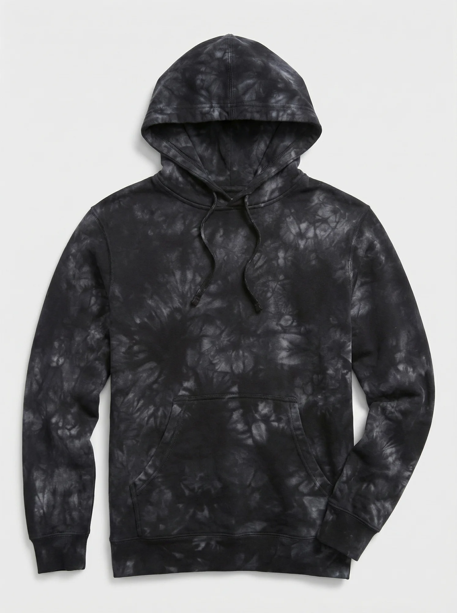 Black Tie-Dye Hoodie