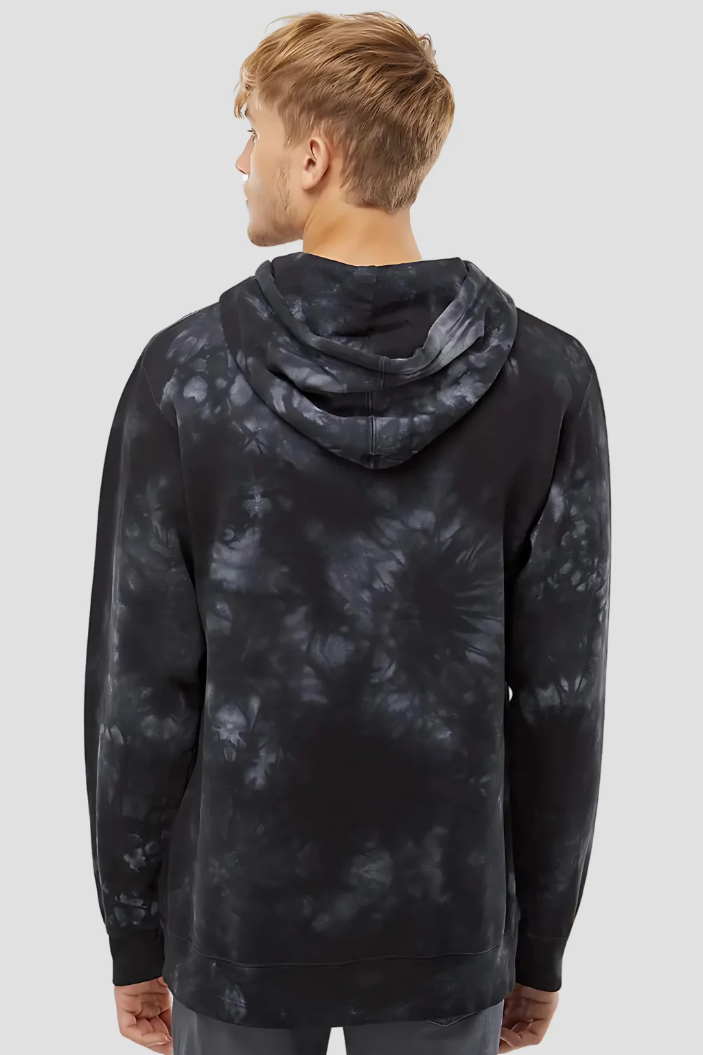 Black Tie-Dye Hoodie