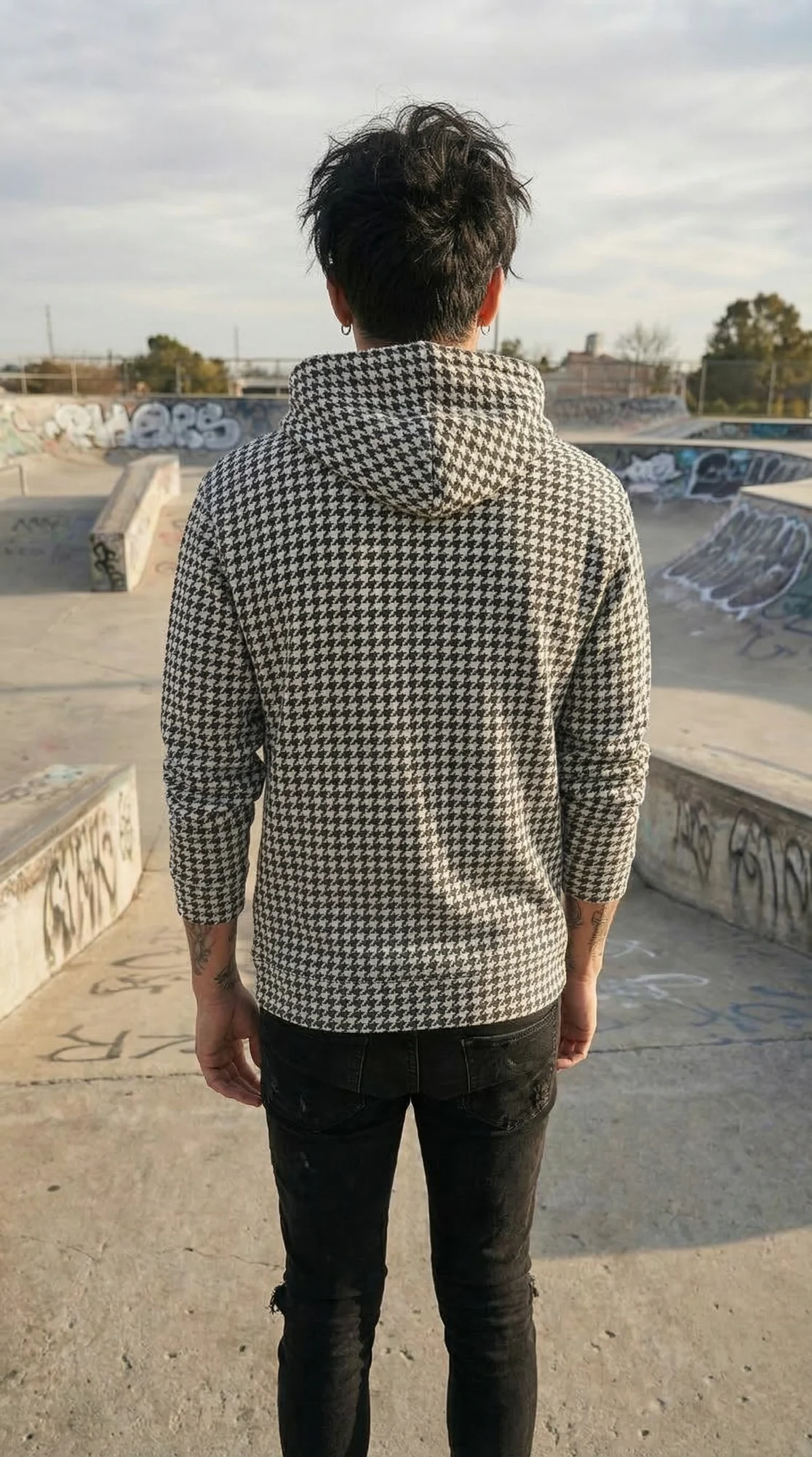 Houndstooth Heavyweight Hoodie