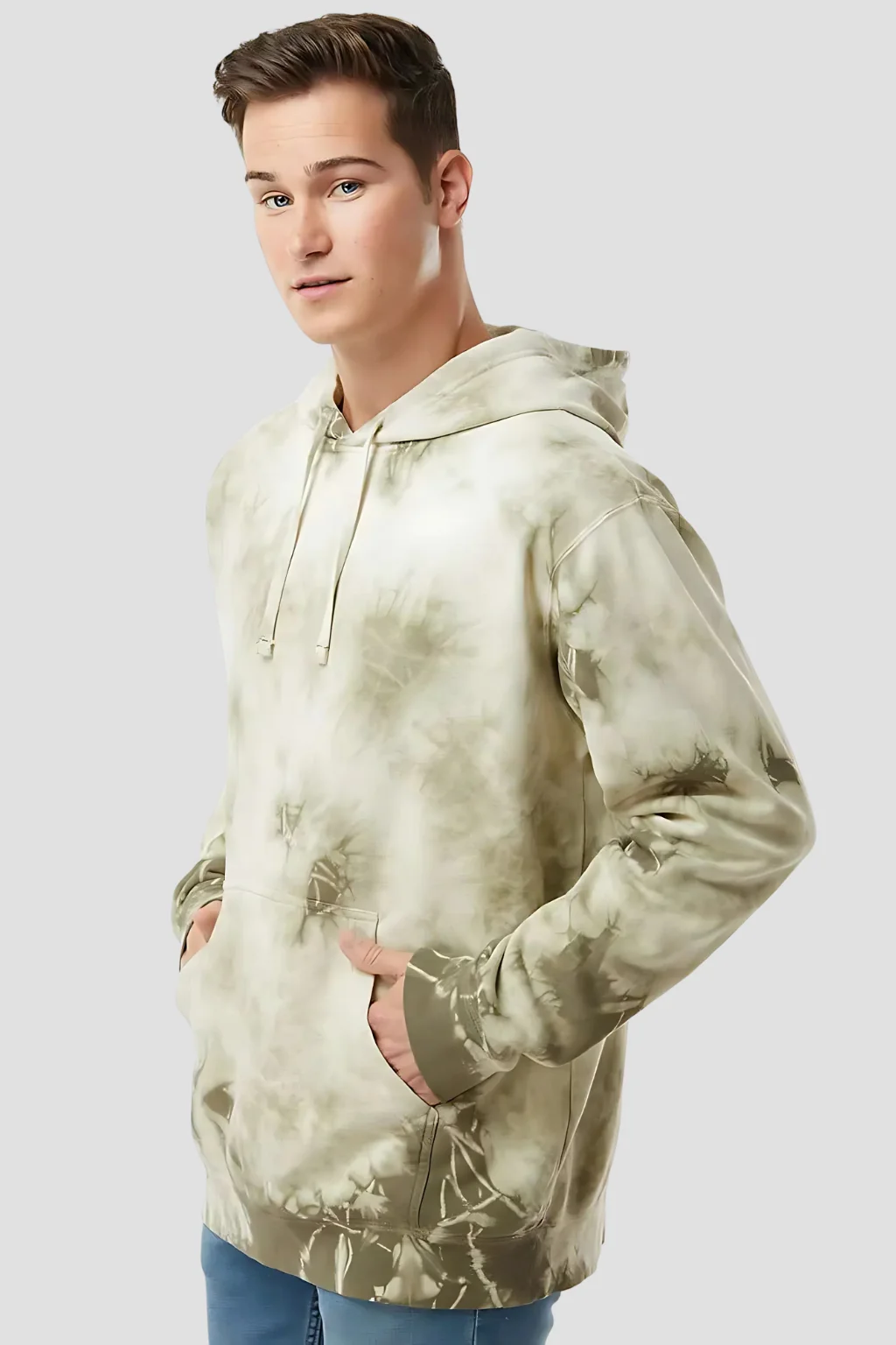 Olive Tie-Dye Hoodie