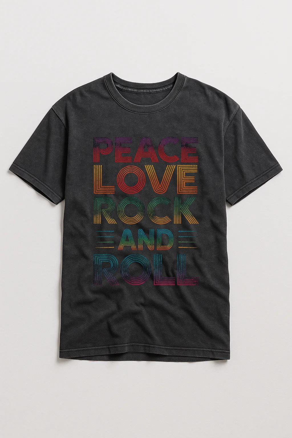 Peace, Love, Rock And Roll Vintage T-Shirt