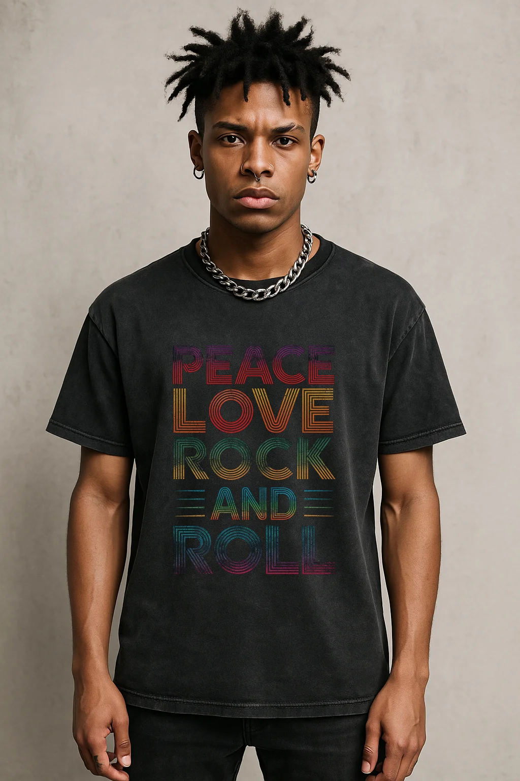 Peace, Love, Rock And Roll Vintage T-Shirt