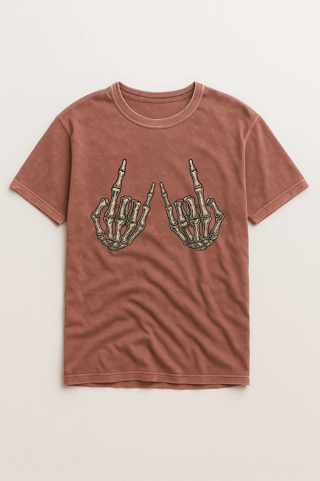Skeleton Rocker Hands Vintage T-Shirt