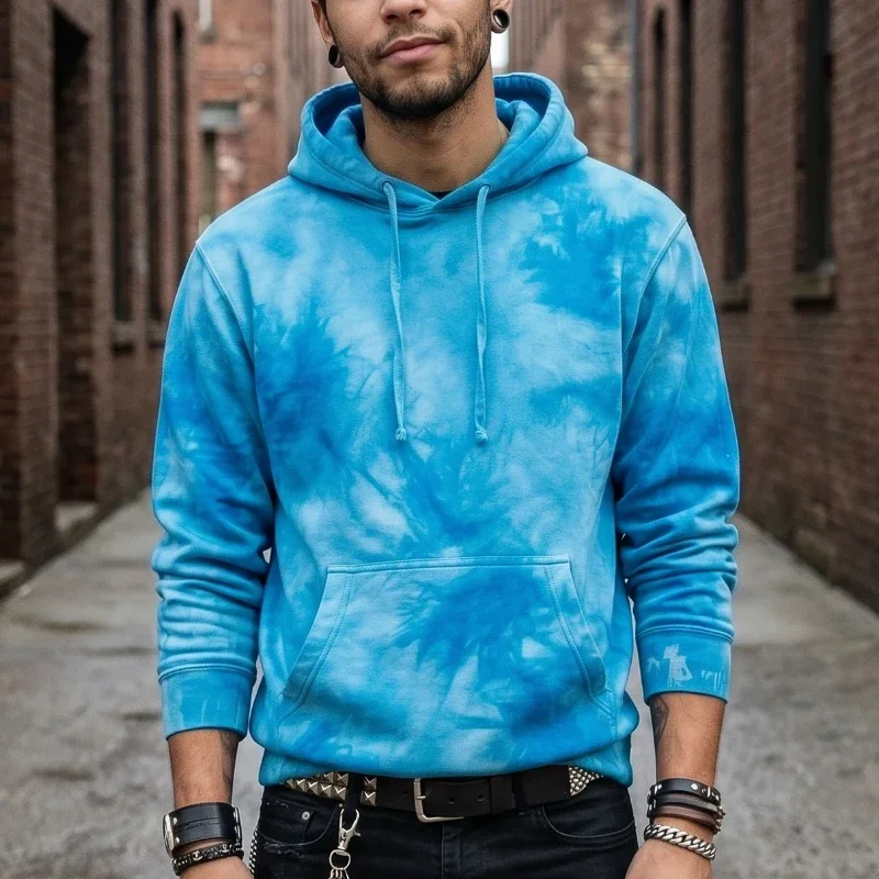 Aqua Tie-Dye Hoodie
