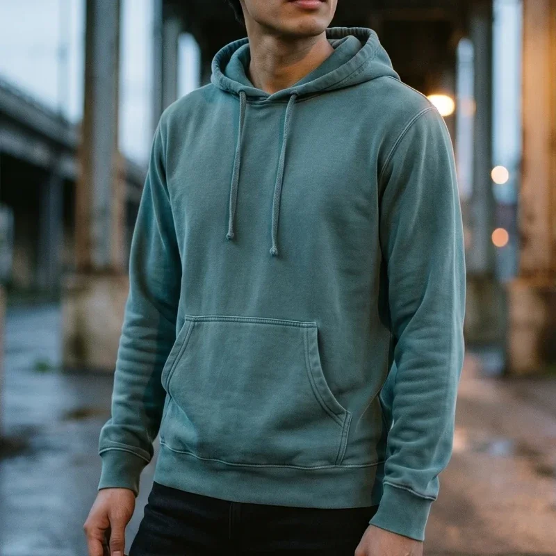 Green Pigment Dye Hoodie