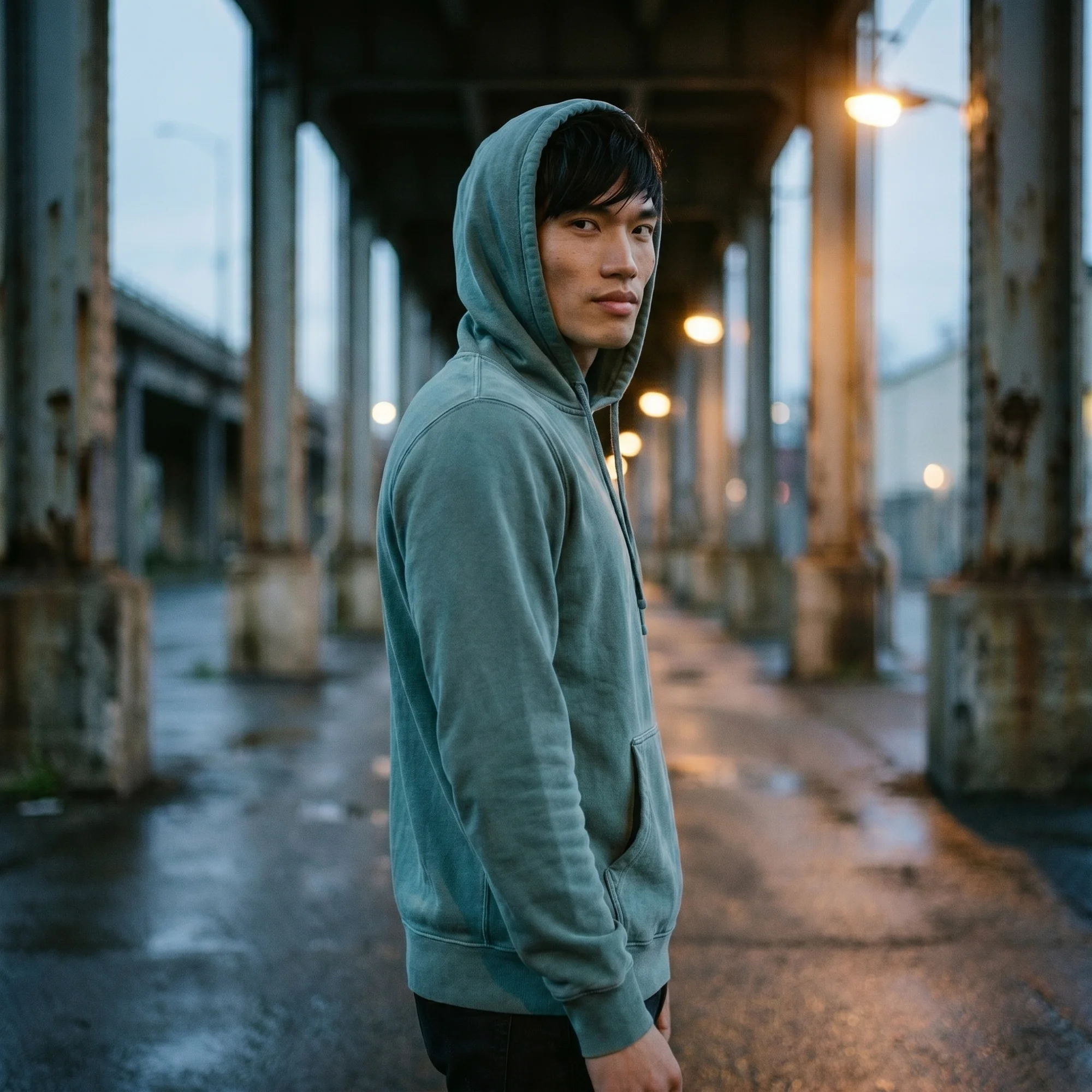 Green Pigment Dye Hoodie