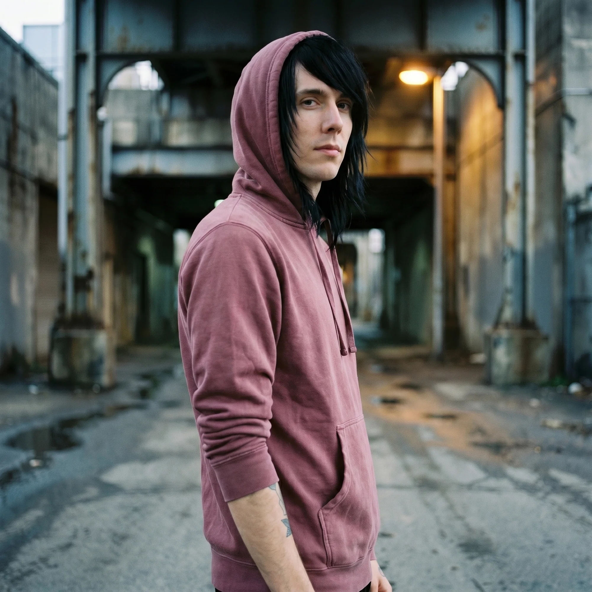 Maroon Pigment Dye Hoodie