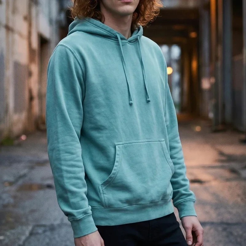 Mint Pigment Dye Hoodie
