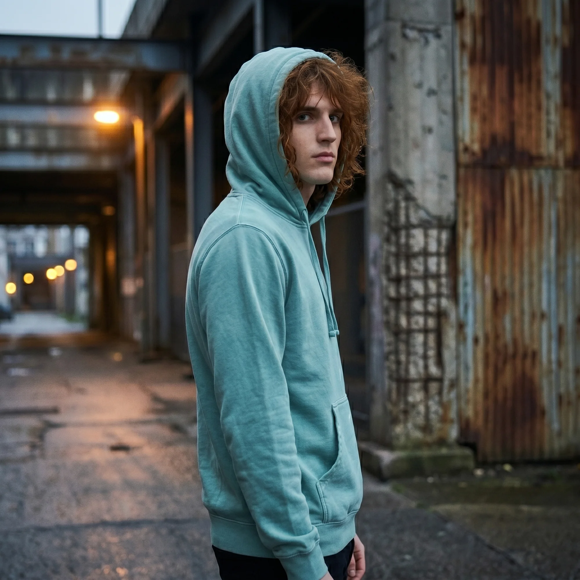 Mint Pigment Dye Hoodie
