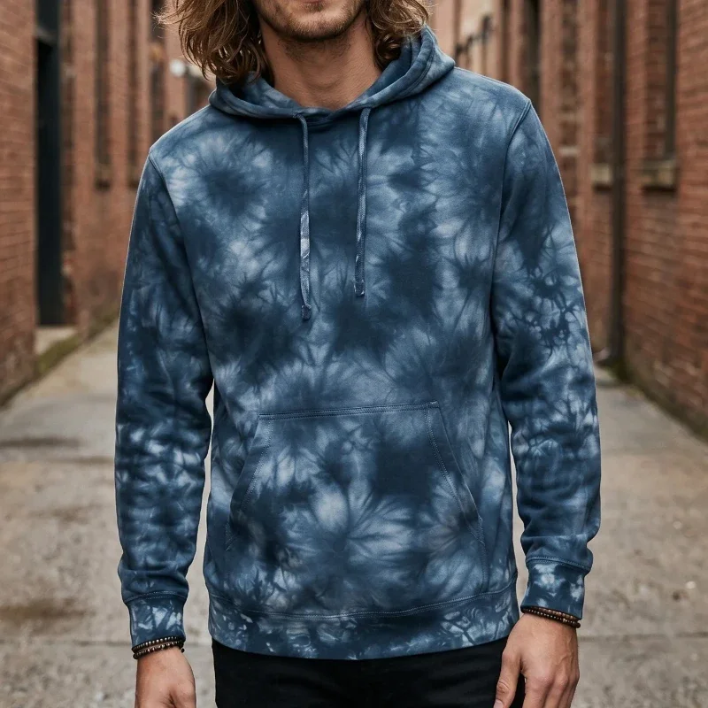 Navy Tie-Dye Hoodie