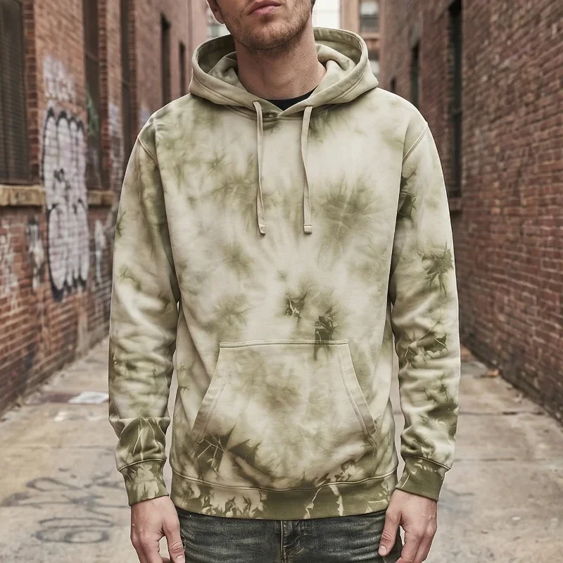 Olive Tie-Dye Hoodie