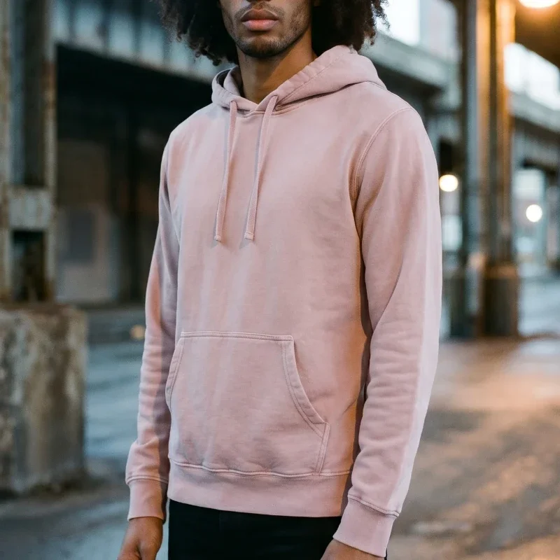 Pink Pigment Dye Hoodie