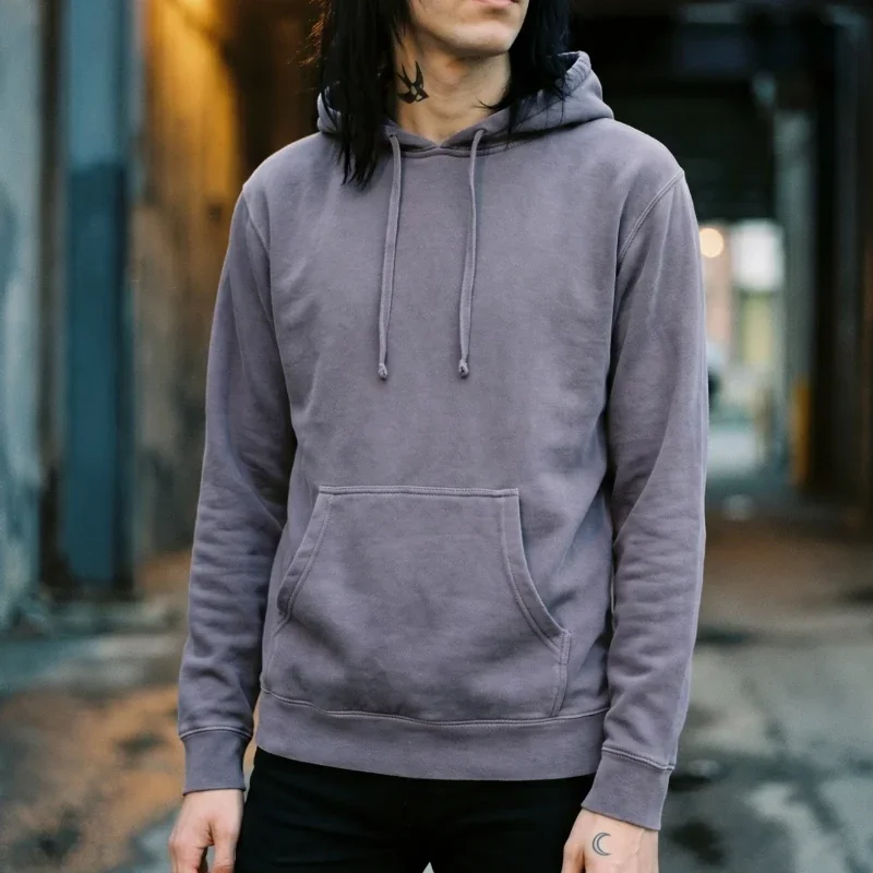 Plum Pigment Dye Hoodie