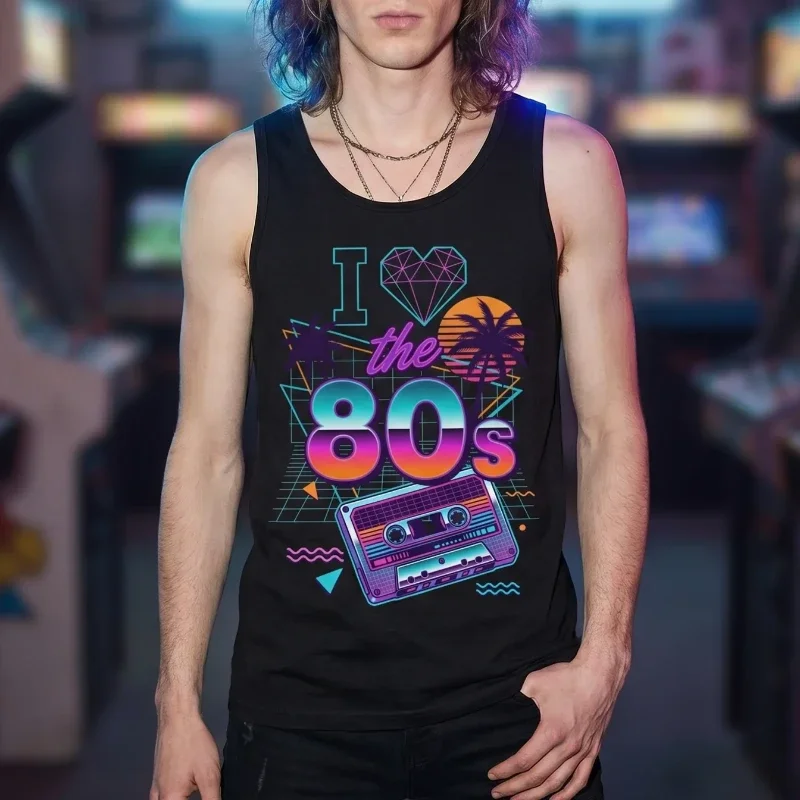 I Love the 80s Black Tank Top