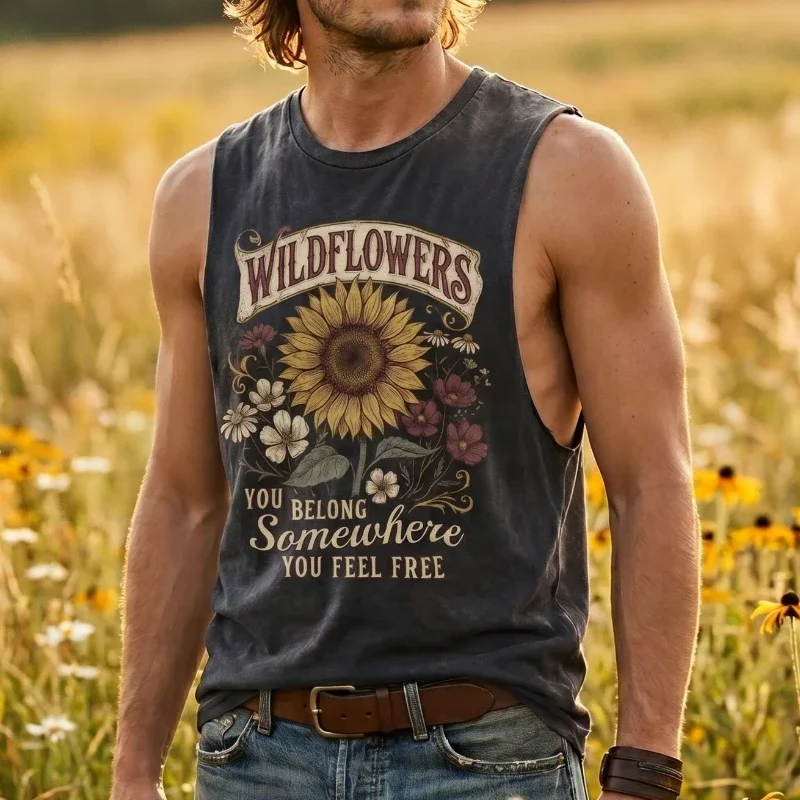 Wildflowers Black Stone Wash Tank Top