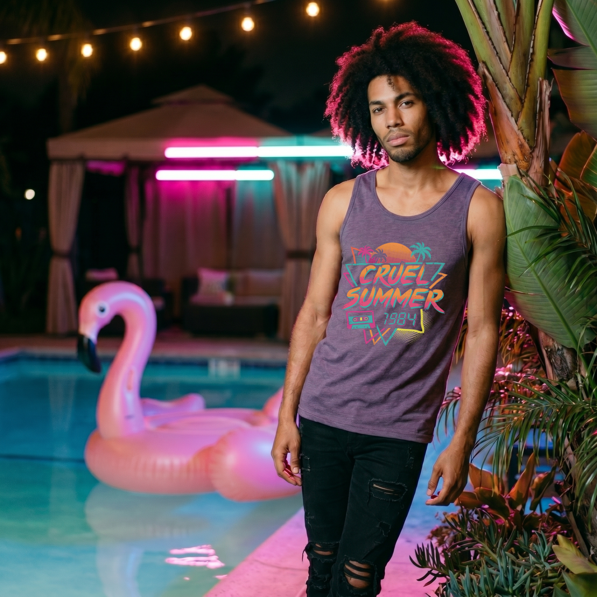 Cruel Summer 1984 Heather Purple Tank Top