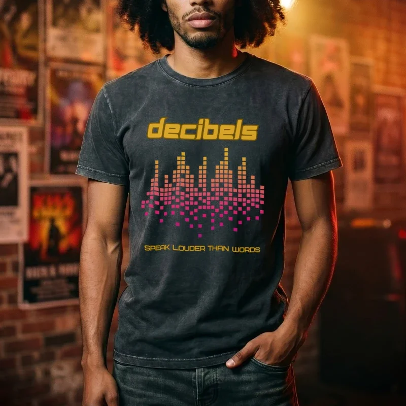 Decibels Black Vintage Wash T-Shirt
