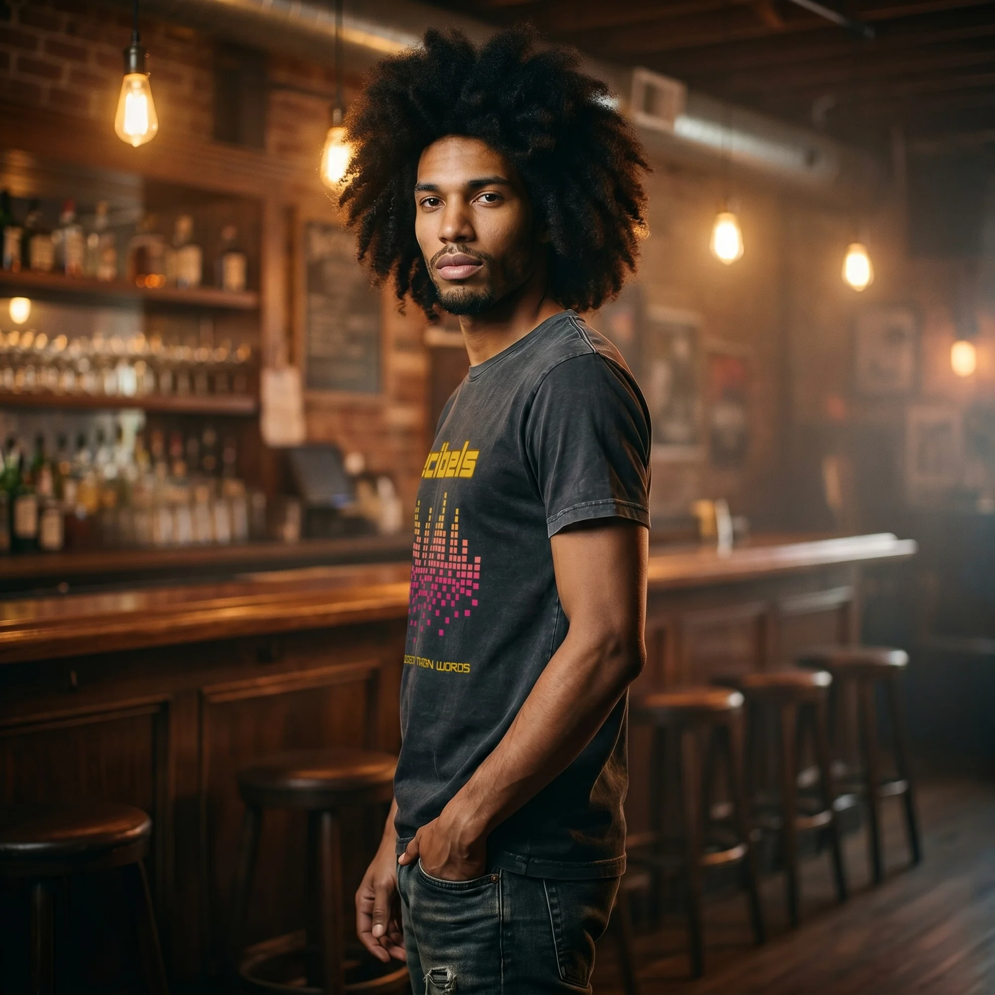 Decibels Black Vintage Wash T-Shirt