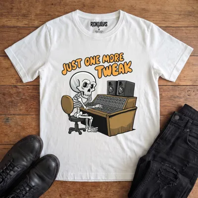 Skeleton Audio Engineer Vintage Graphic T-Shirt