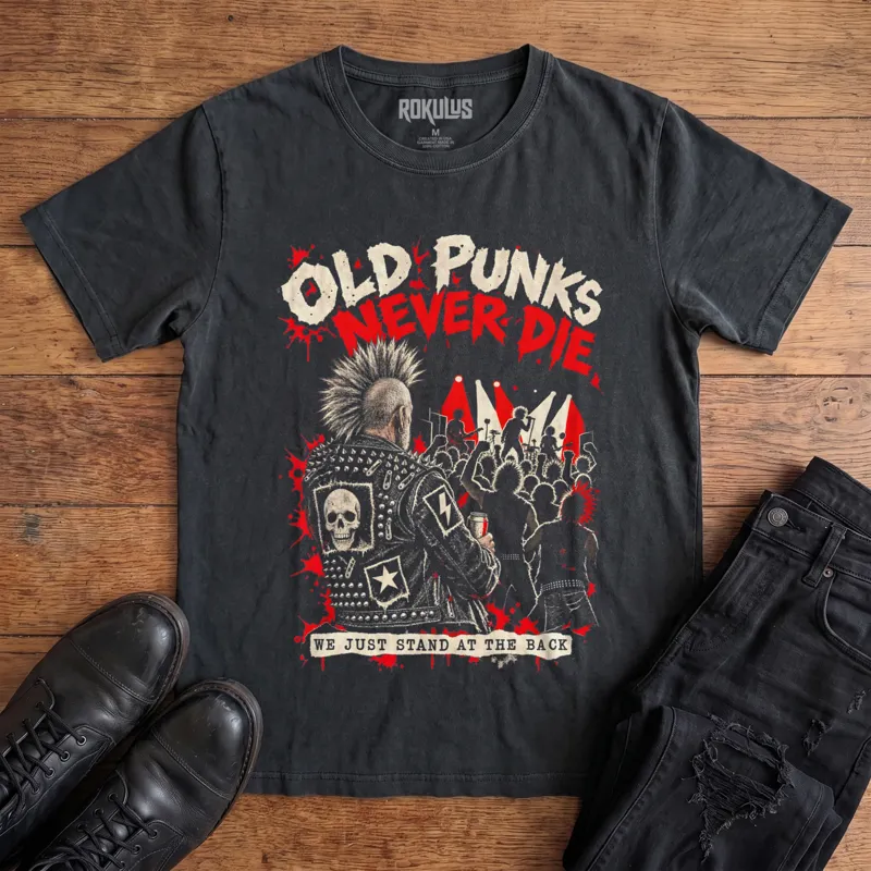 Old Punks Never Die Vintage Graphic T-Shirt