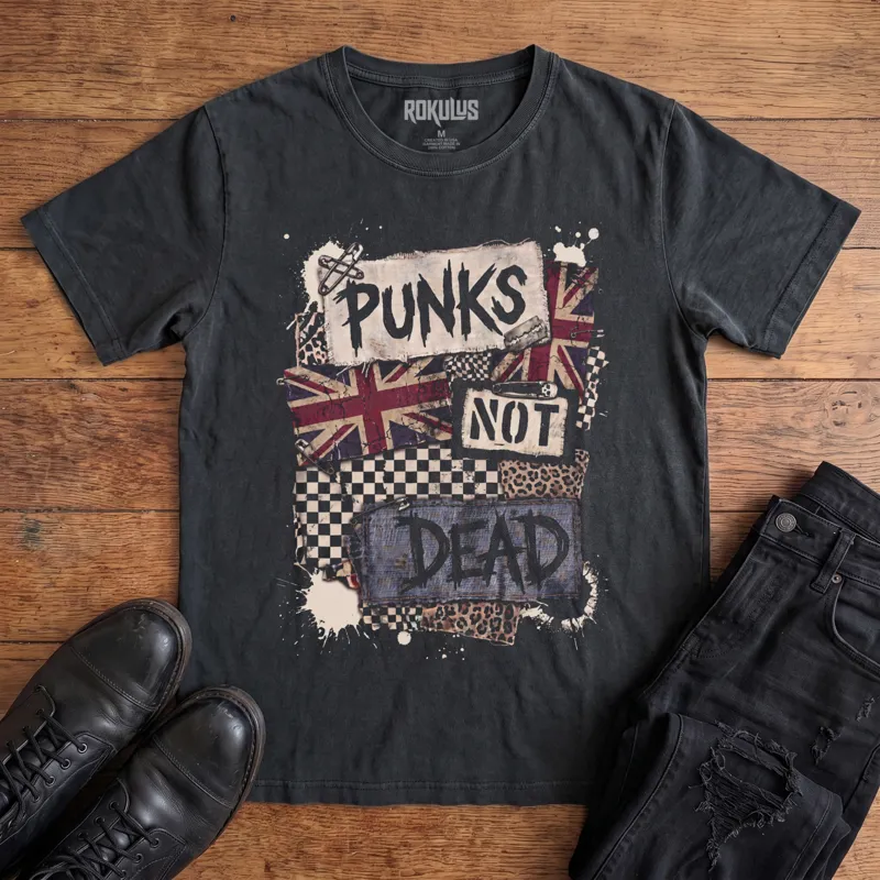 Punks Not Dead Vintage Graphic T-Shirt