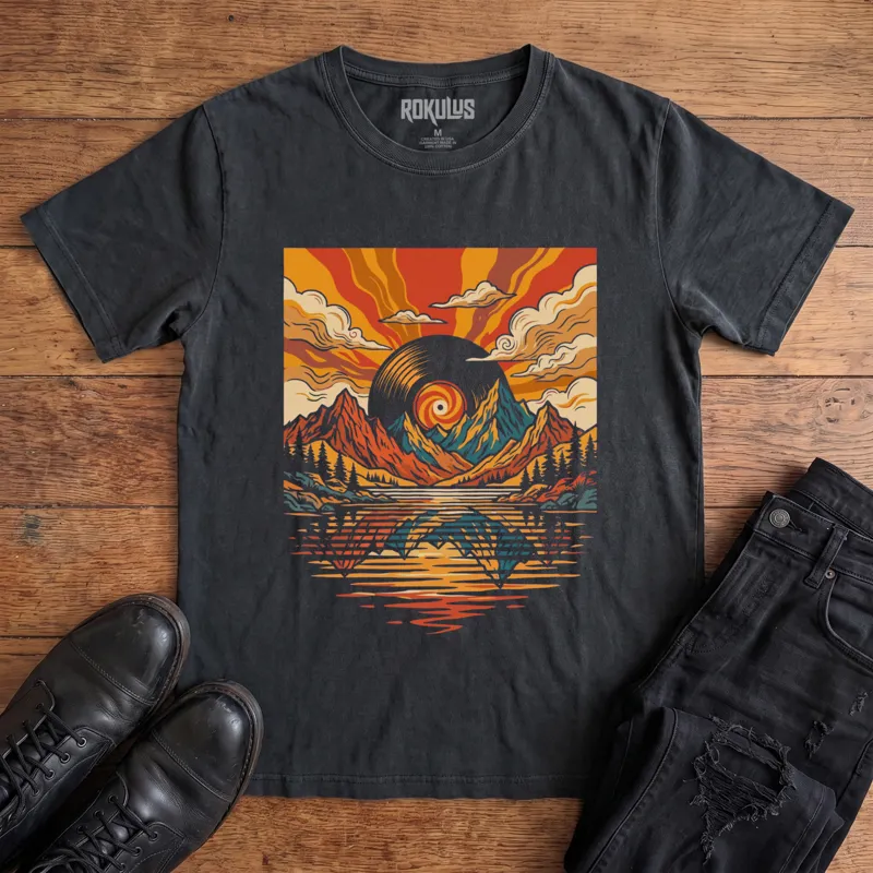 Vinyl Sunset Vintage Graphic T-Shirt